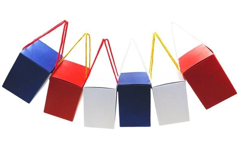 Cutie cani albastru cu manere B4-15 - Green Print