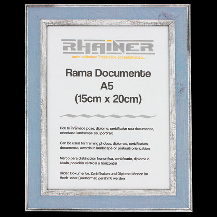 Rama foto Alicante albastru+argintiu A5