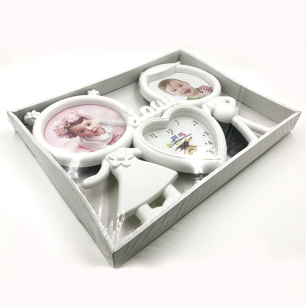 Rama foto ceas CUPLU 2 poze QH10 - Green Print