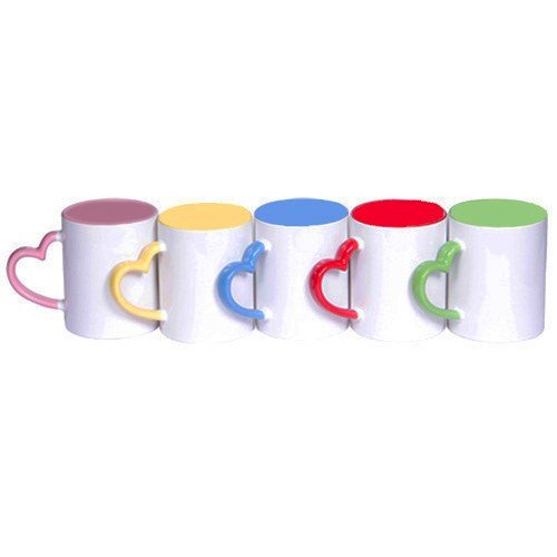 Cana maner inima albastru inchis + cutie individuala MIH-16 - Green Print