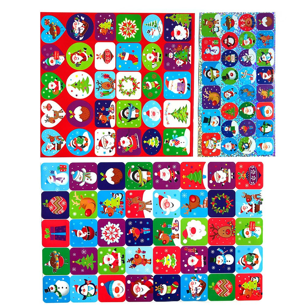 Pachet stickere Craciun1 - set 100 buc STKC1 - Green Print