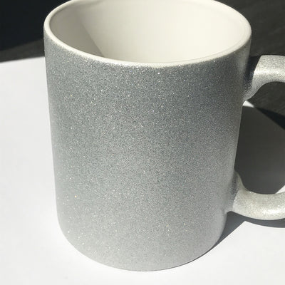 Cana GLITTER argintie sublimabila