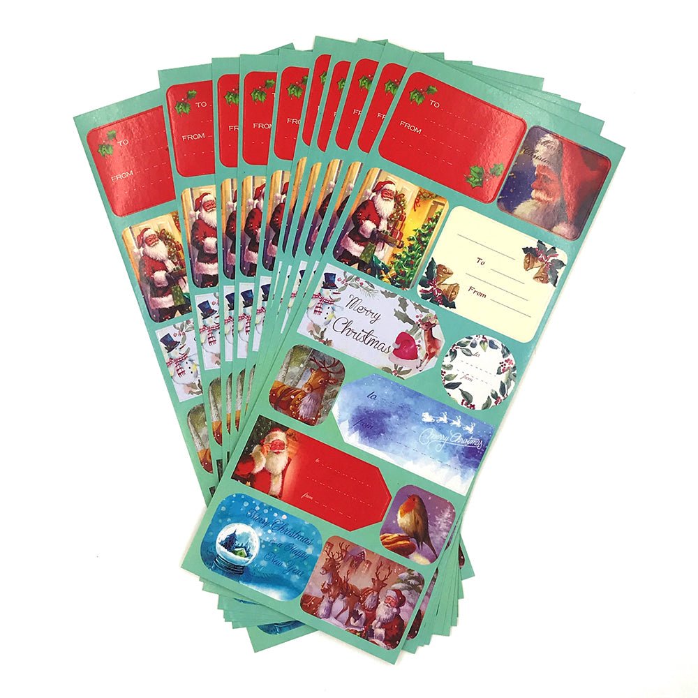 Pachet stickere Craciun2 - set 120 buc STKC2 - Green Print