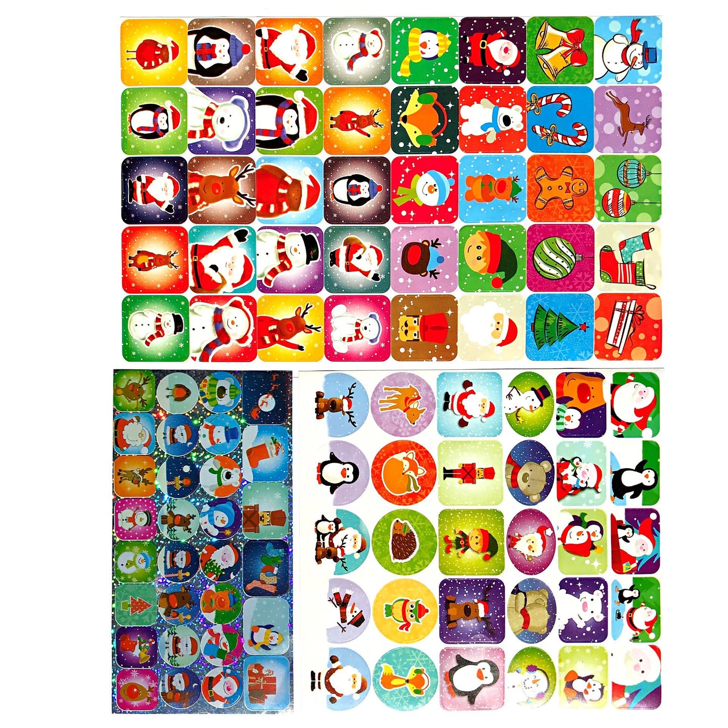 Pachet stickere Craciun3 - set 100 buc STKC3 - Green Print