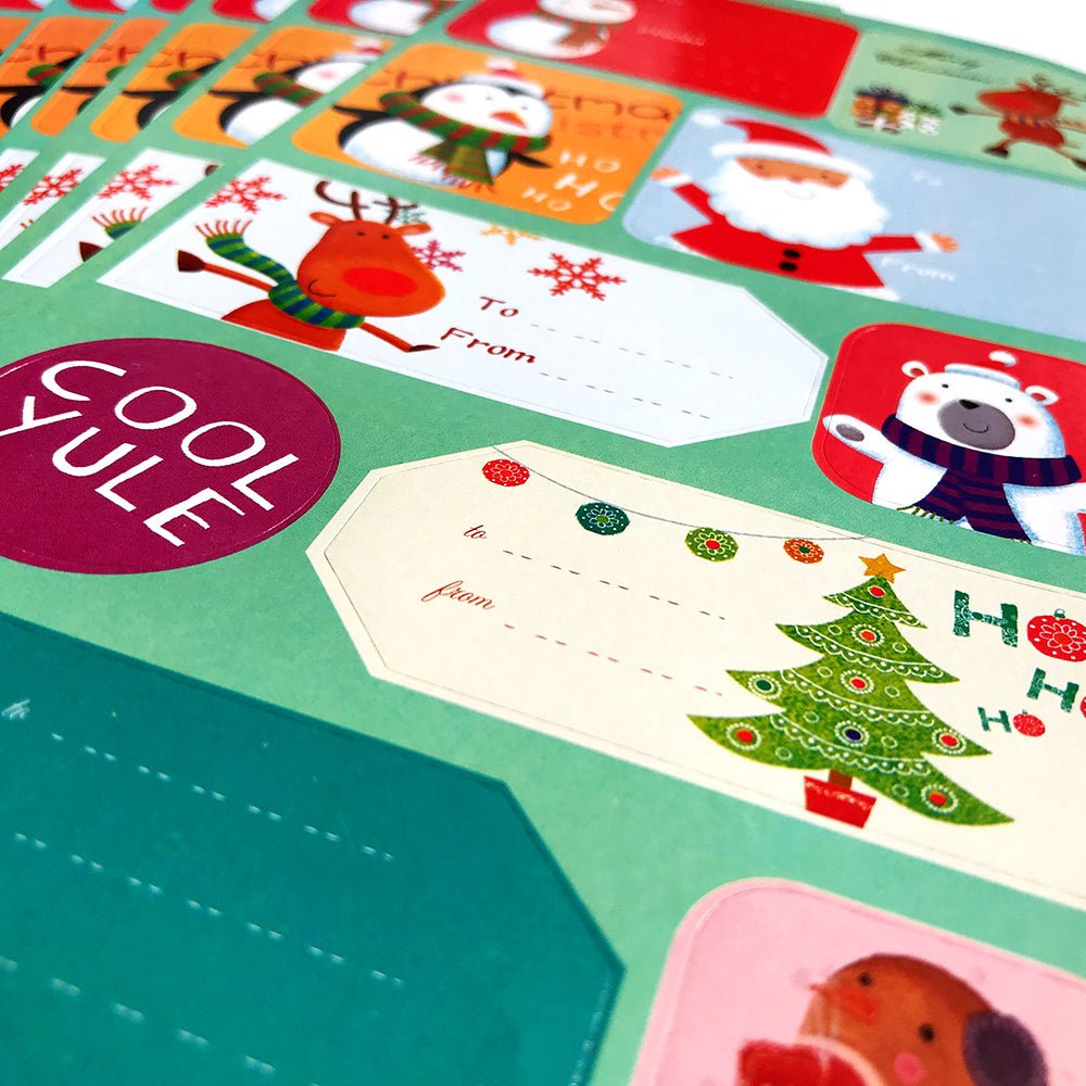 Pachet stickere Craciun4 - set 120 buc STKC4 - Green Print