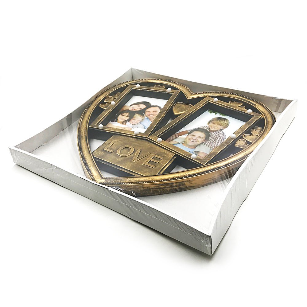 Rama foto colaj cu lumini HEART 2 poze 5382 - Green Print