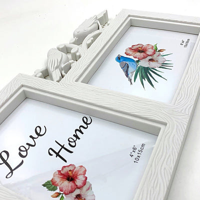 Rama foto colaj Vrabiute 2 poze KF12 - Green Print