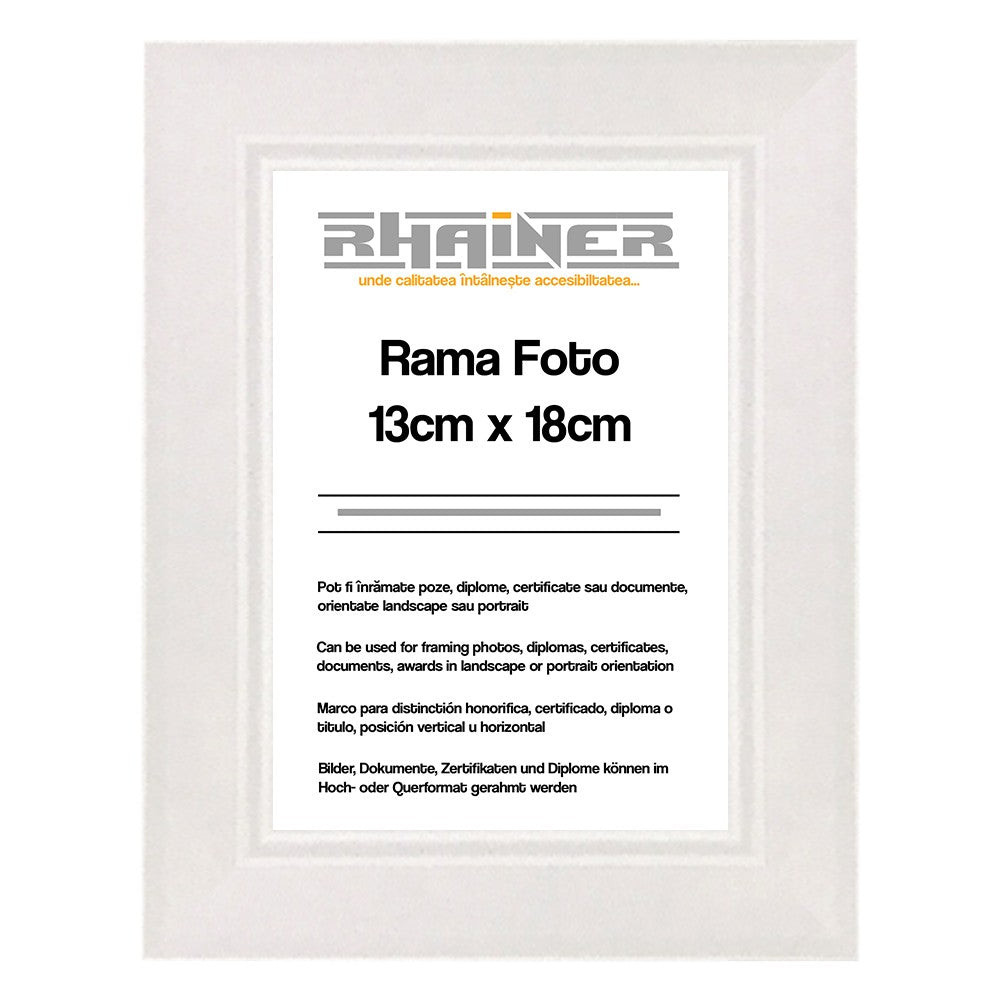 Rama foto Madrid alb 13x18