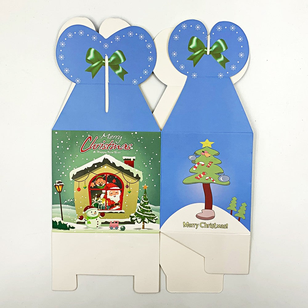 Cutie cani Craciun albastra