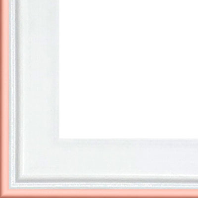 Rama foto Barcelona alb+auriu rose A5