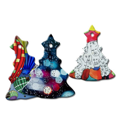 Ornament Craciun ceramica sublimabil brad