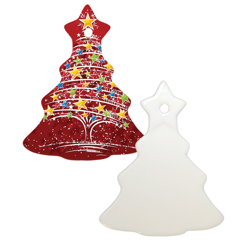 Ornament Craciun ceramica sublimabil brad