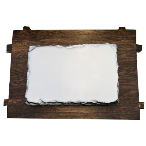 Placa ardezie pe suport de lemn