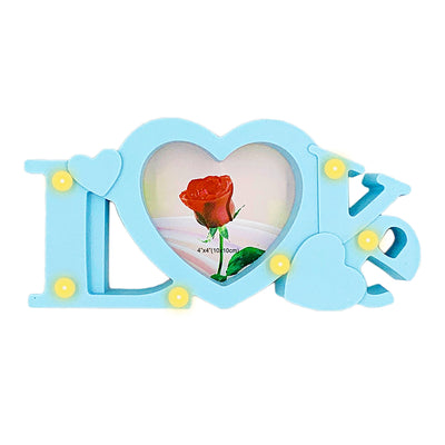 Rama foto bleu cu lumini LOVE 1 poza