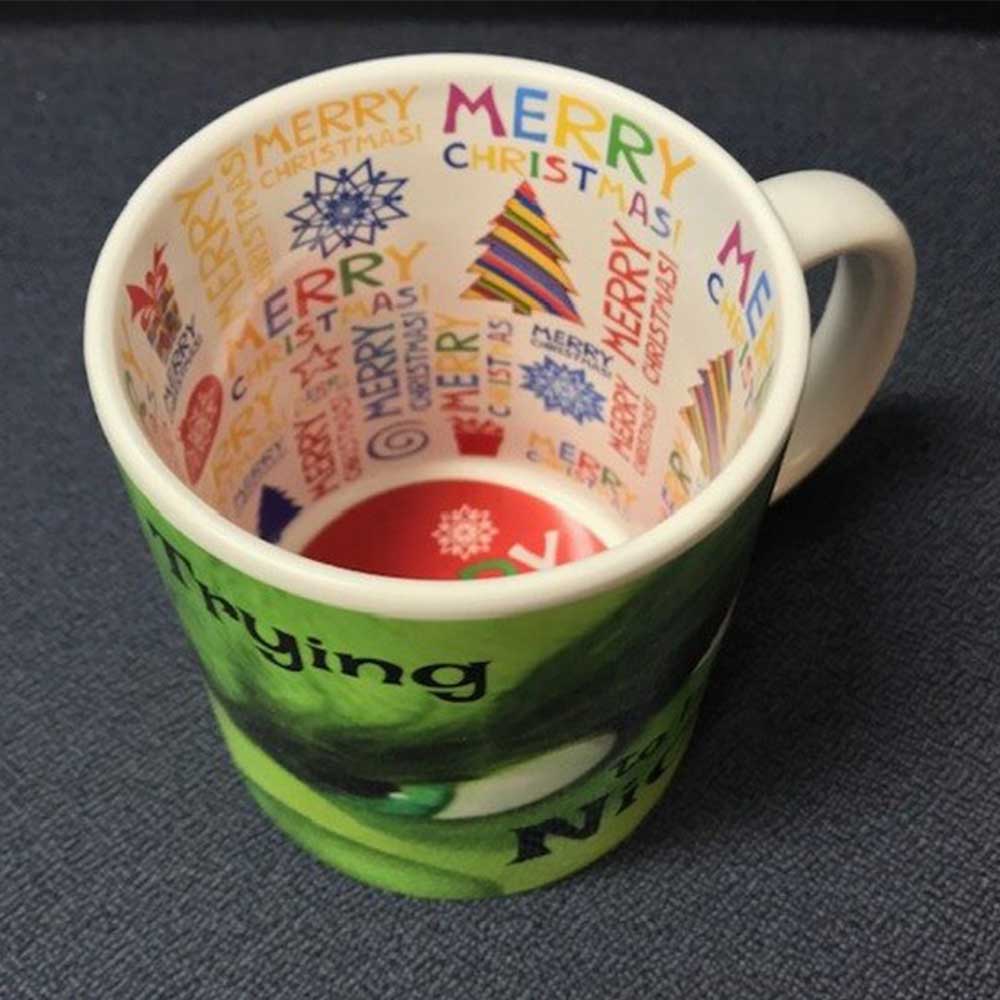 Cana sublimare interior Merry Christmas + cutie individuala A0182 - Green Print