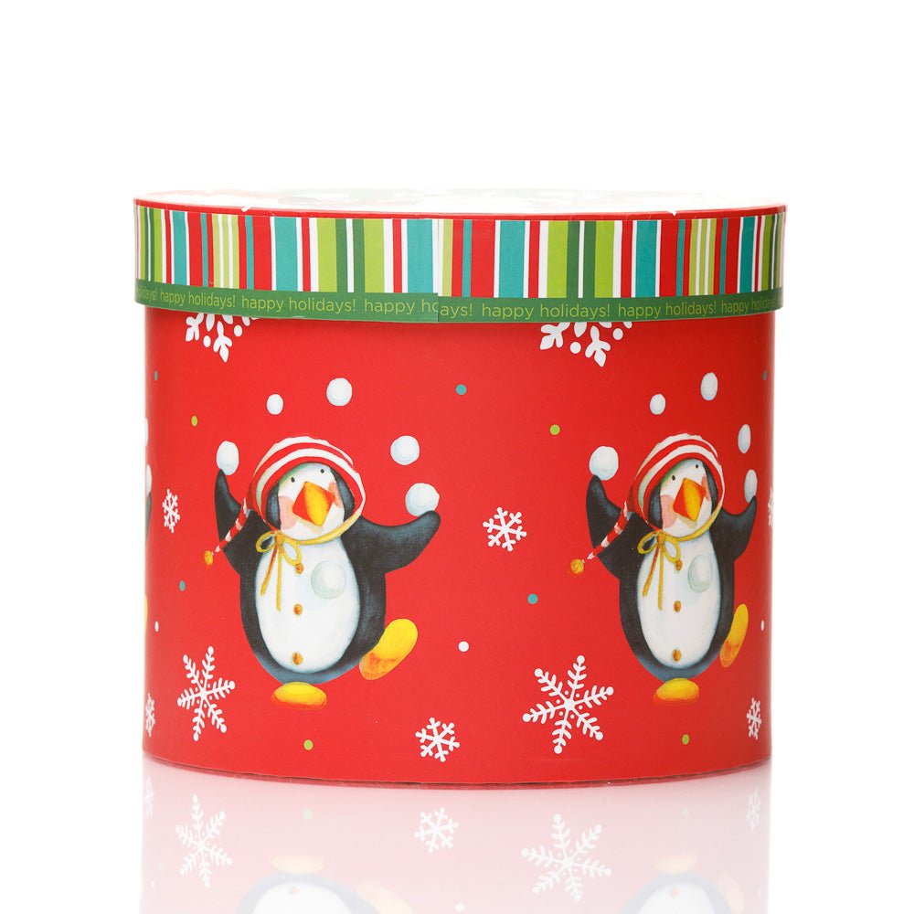 Cutii rotunde Craciun model pinguini - set 3 buc CUH-W7825 - Green Print