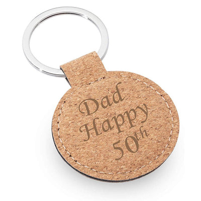 Breloc din pluta naturala - rotund KO4053S1982 - Green Print