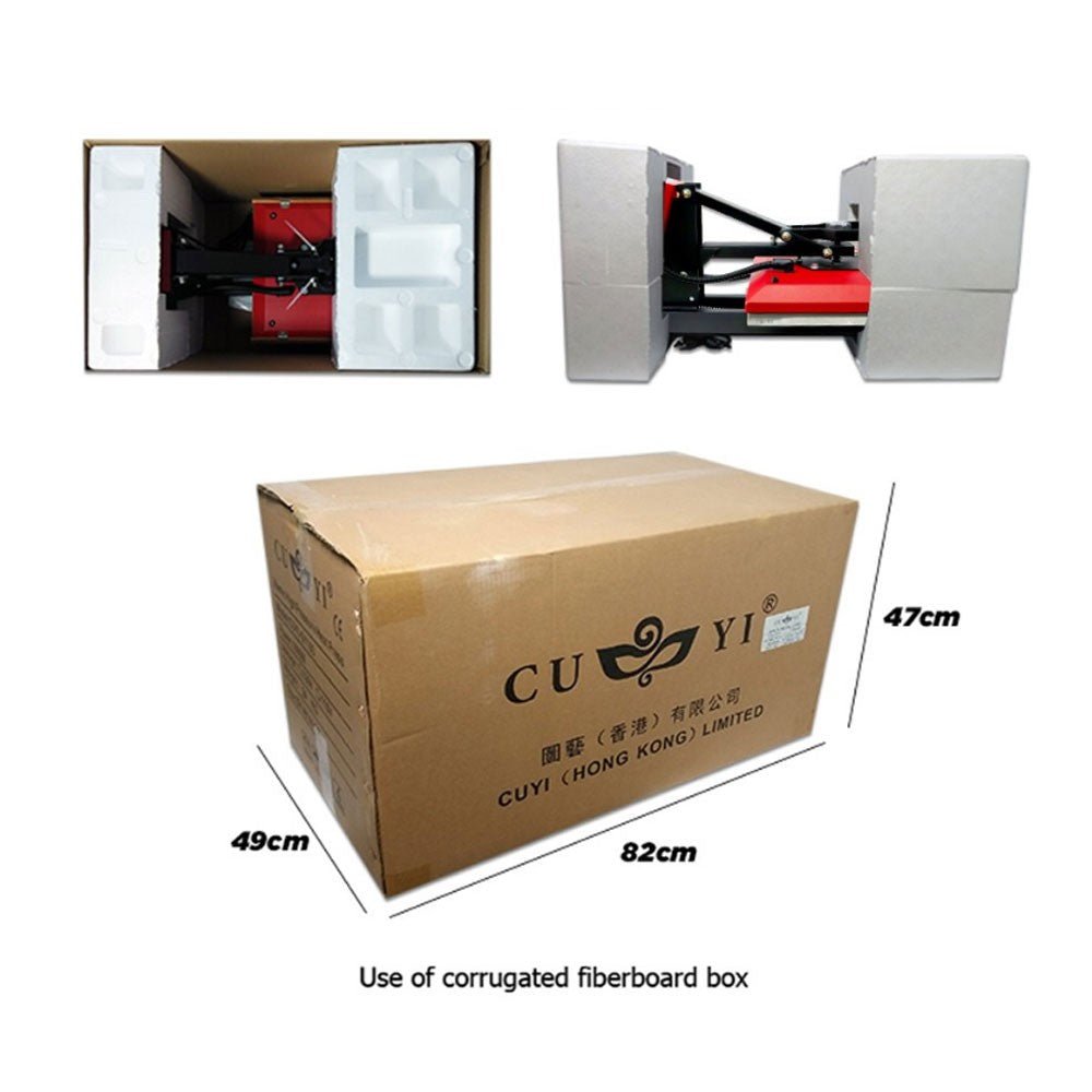 Presa termica cu sertar CuYi 38x38 KCDW3838 - Green Print