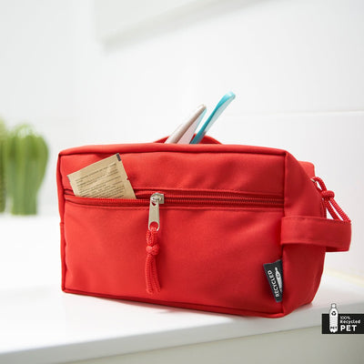 Geanta cosmetice din material reciclat BO7547S160 - Green Print