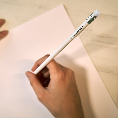 Creion alb antibacterial - set 10buc HW8046S101 - Green Print