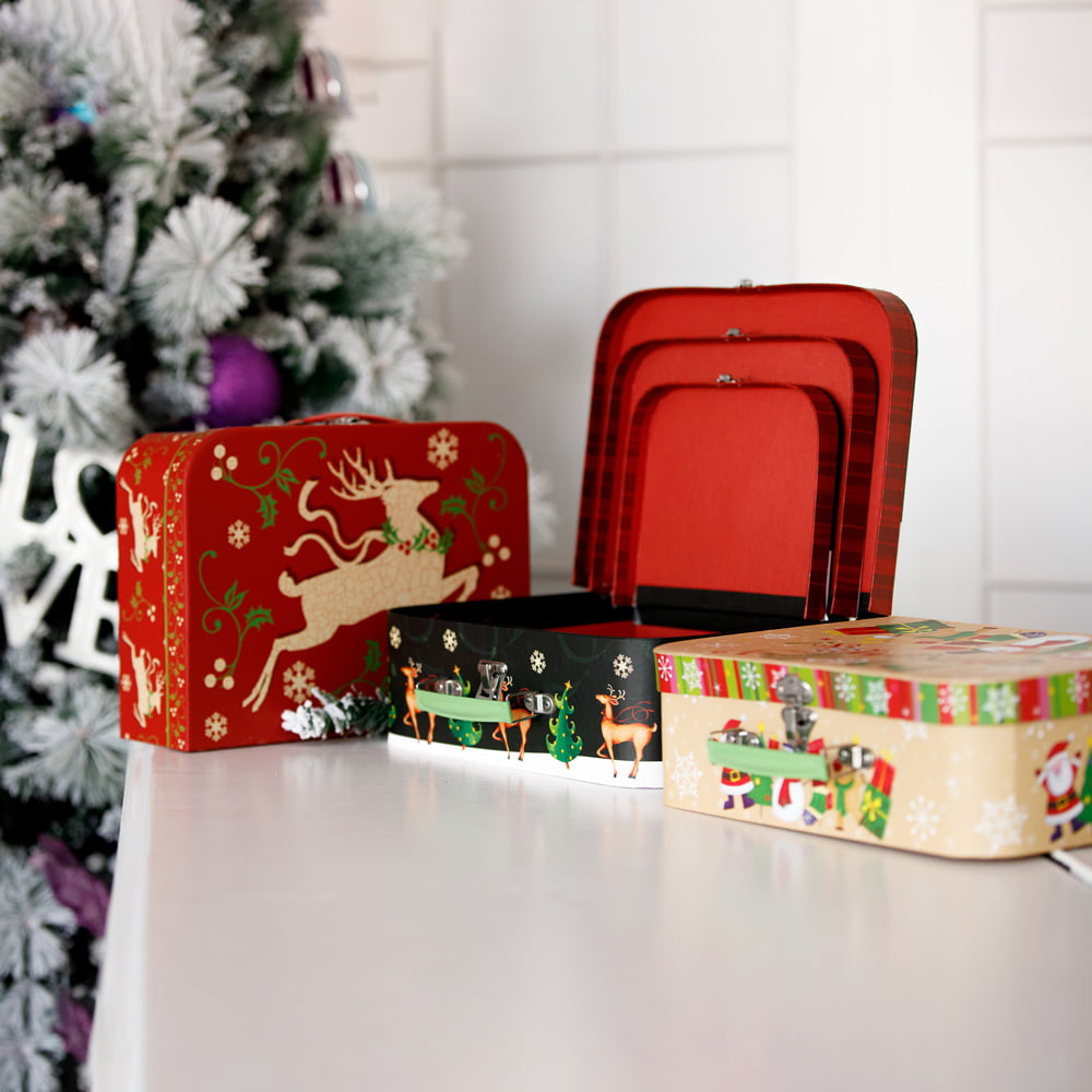 Cutii tip geanta model Rudolf - set 3 buc