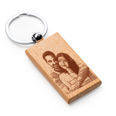 Breloc din lemn dreptunghi