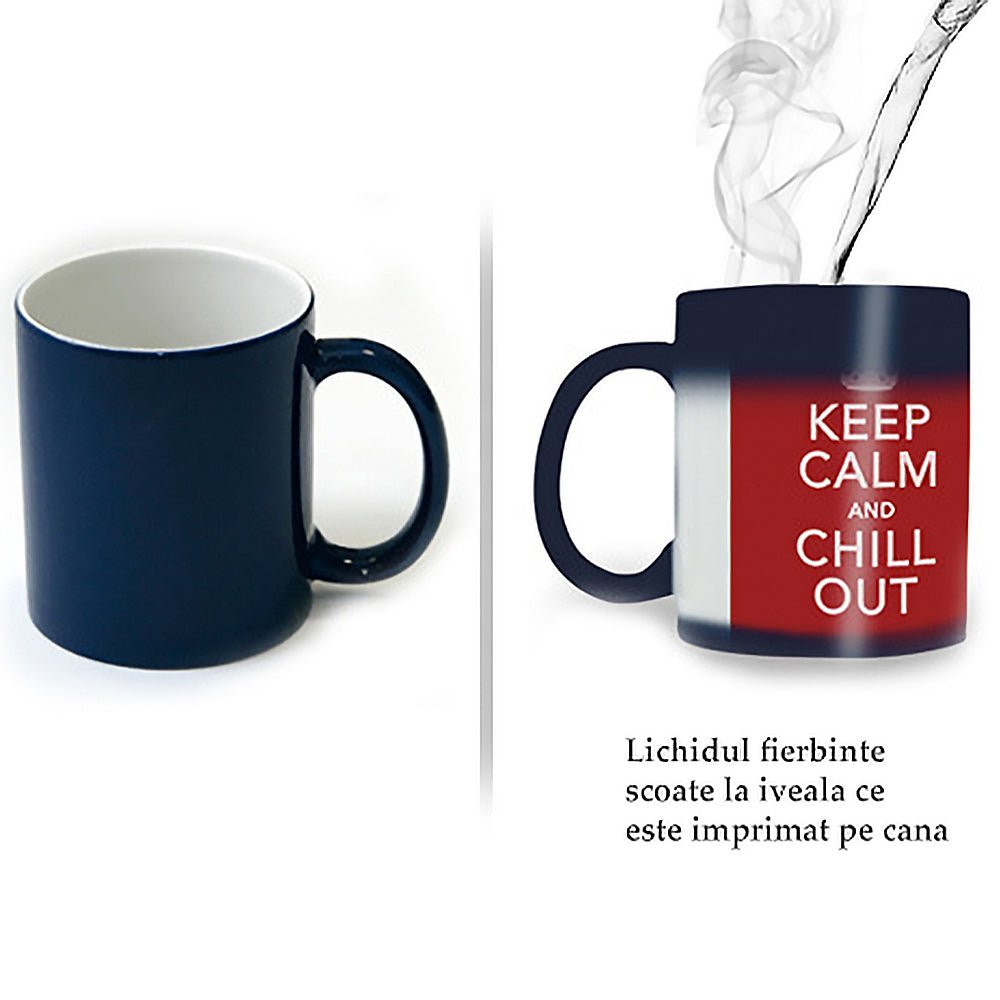 Cana termosensibila albastru lucios + cutie individuala T11-16 - Green Print