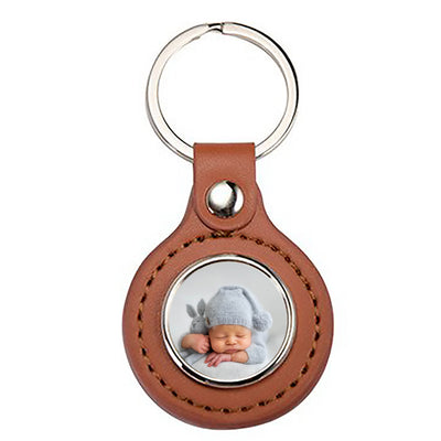 Breloc piele cu pandantiv metalic sublimabil