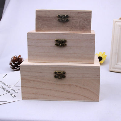 Cutie lemn dreptunghiulara MEDIE 11x7x5 cm WD03196 - Green Print