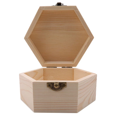 Cutie lemn hexagonala MICA 9x8x4 cm