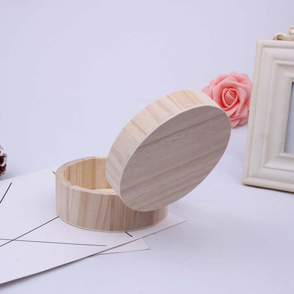 Cutie lemn rotunda MEDIE ø11,5 x 7 cm