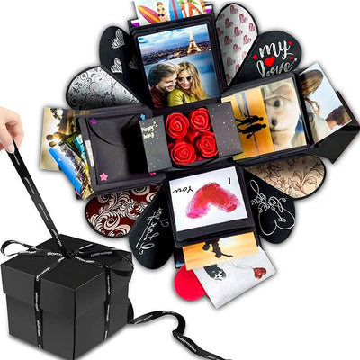 Cutie FOTO exploziva PATRATA (Explosion Box) EB456519 - Green Print