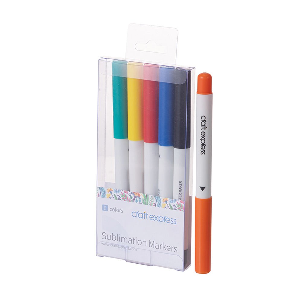Set 6 markere cu vopsea de sublimare Craft Express CETP6-RG - Green Print