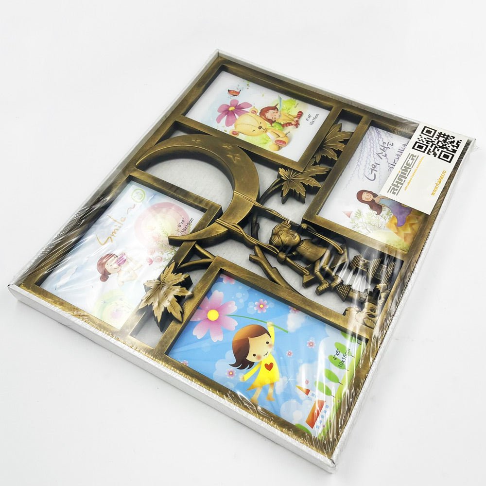 Rama foto colaj LUNA 4 poze HS210 - Green Print