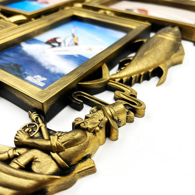 Rama foto colaj PESCAR 4 poze HS201 - Green Print