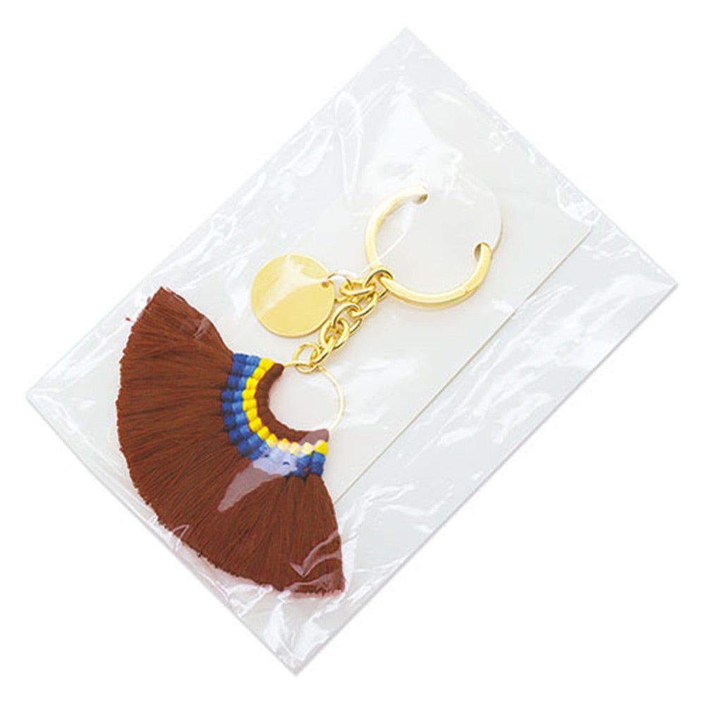 Breloc metalic cu snururi tricolor Z-944 - Green Print