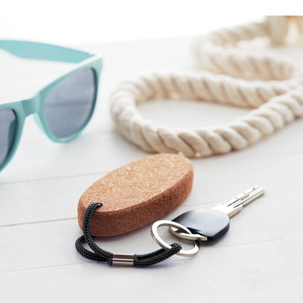 Breloc plutitor din pluta naturala KO4108S102 - Green Print