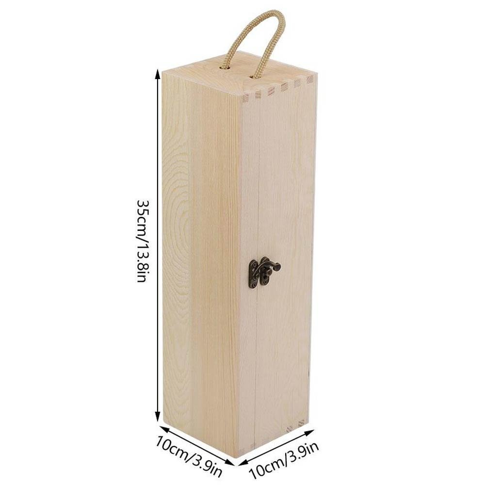 Cutie din lemn pentru sticla de vin cu maner WD101035 - Green Print