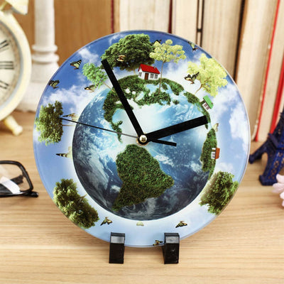 Ceas sticla sublimare rotund 18cm