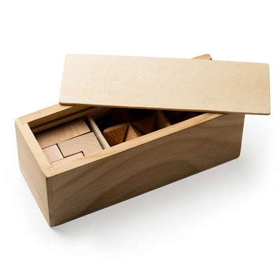 Set de 3 jocuri de indemanare din lemn gravabil JU1009S129 - Green Print