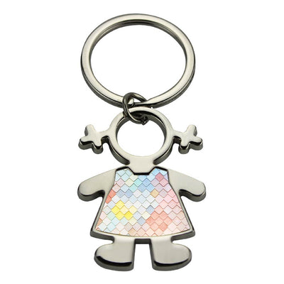 Breloc metalic sublimabil fetita YA135 - Green Print