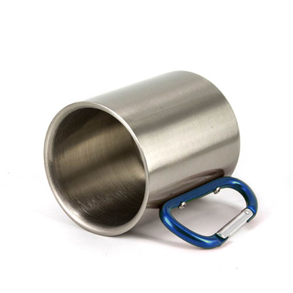 Cana metal inox sublimabila cu maner albastru