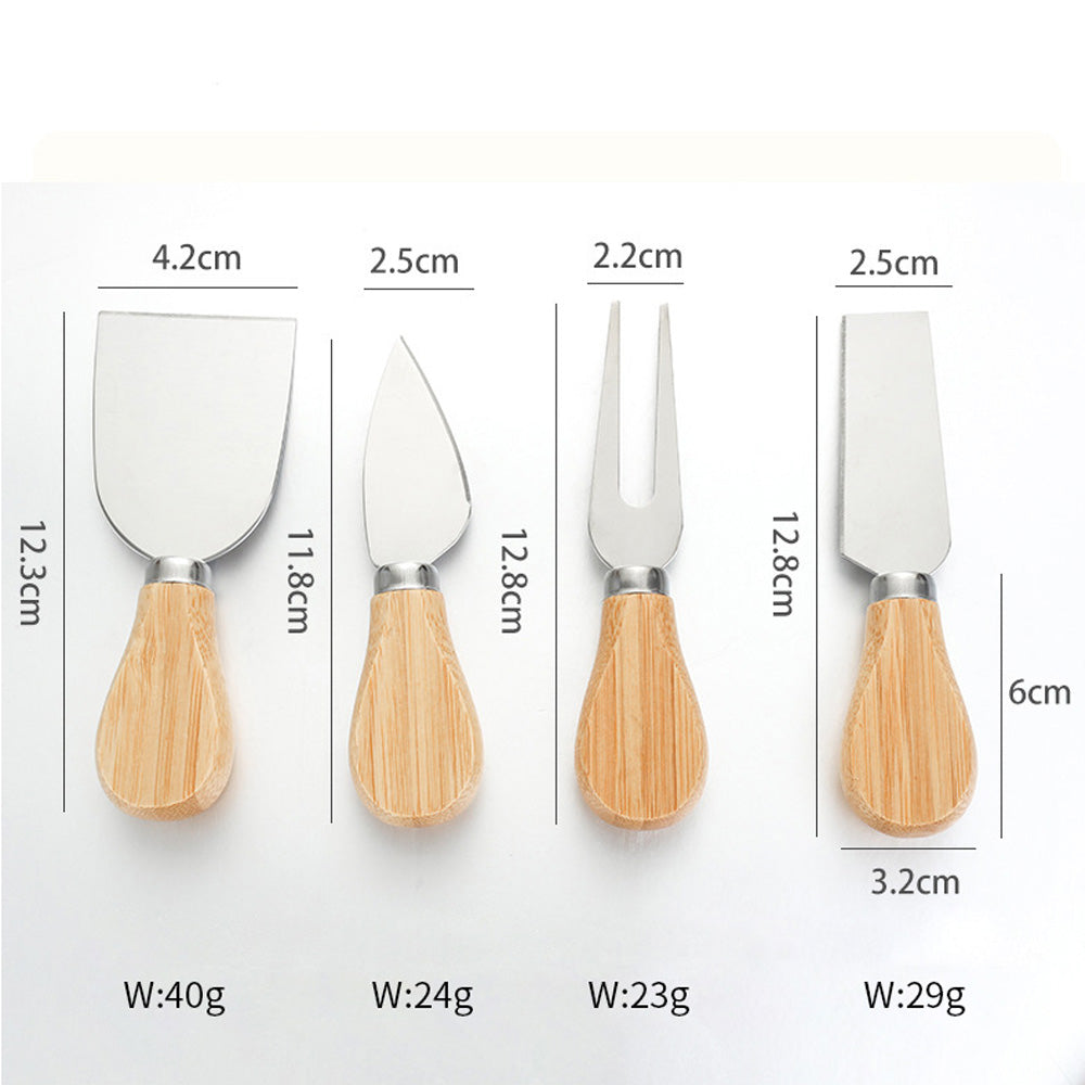Set ustensile branzeturi lemn