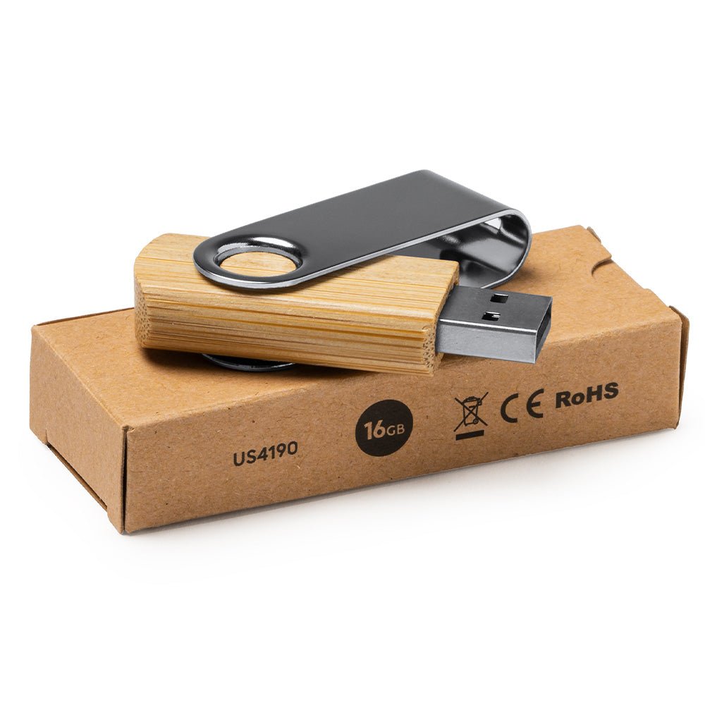 Stick USB 16GB cu carcasa de lemn si metal US4190G16999 - Green Print