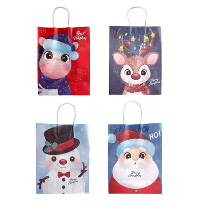 Punga cadou kraft MODEL CRACIUN 4