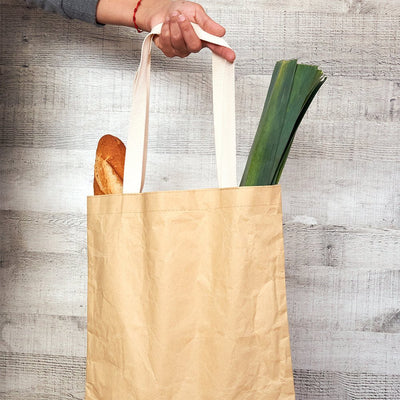 Sacosa TOTE kraft 37x32 BO7561S129 - Green Print