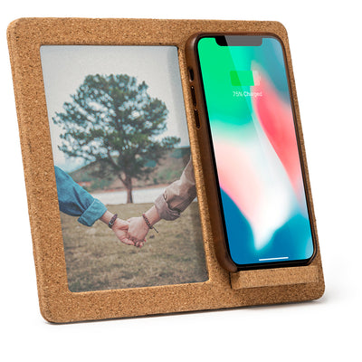 Rama foto cu incarcator wireless din pluta