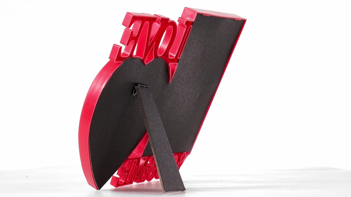 Red collage photo frame LOVE YOU&ME 2 photos