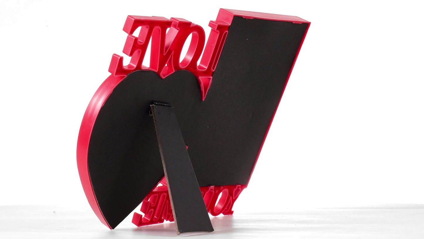 Red collage photo frame LOVE YOU&ME 2 photos