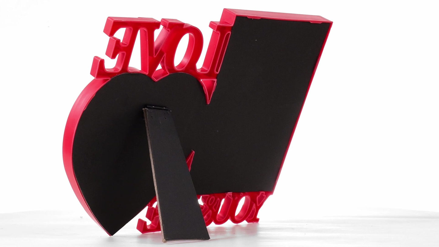 Red collage photo frame LOVE YOU&ME 2 photos
